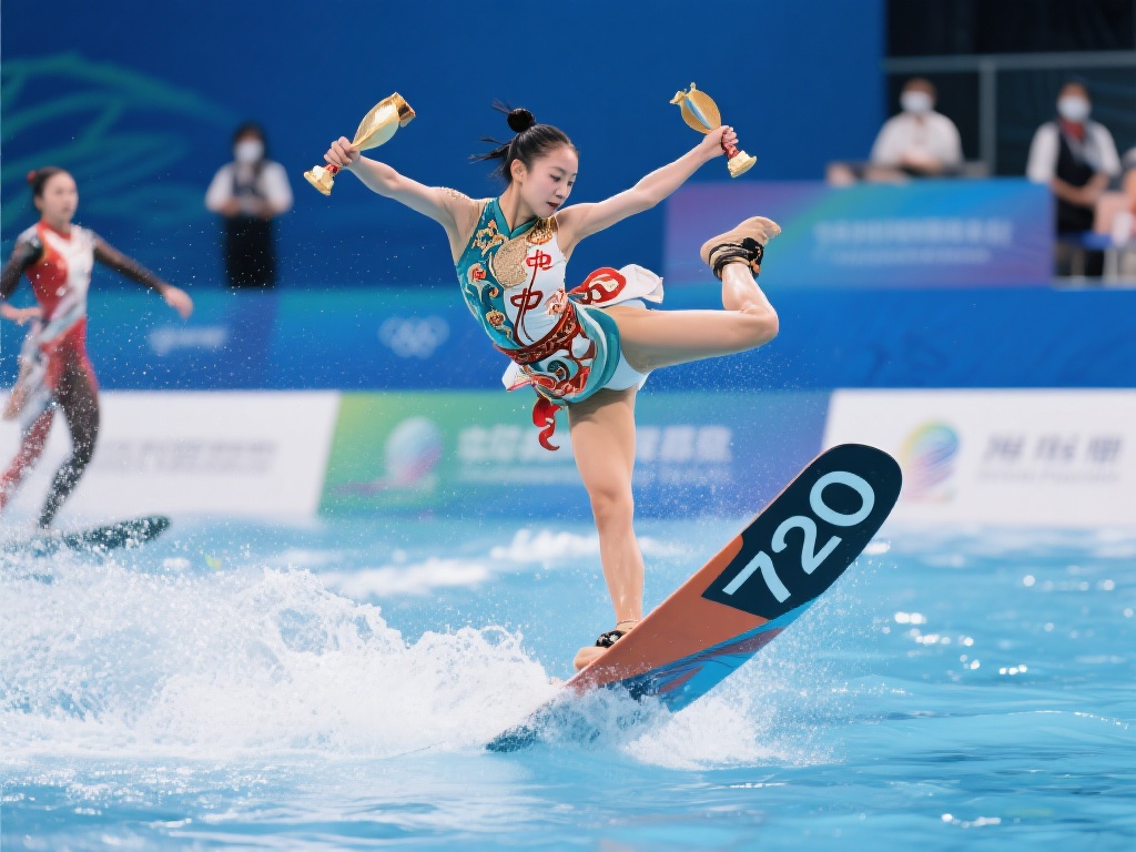 “徐汇妍水上夺金,完美演绎中华风采” 徐汇妍之所以能夺金,不仅靠独特的中国风元