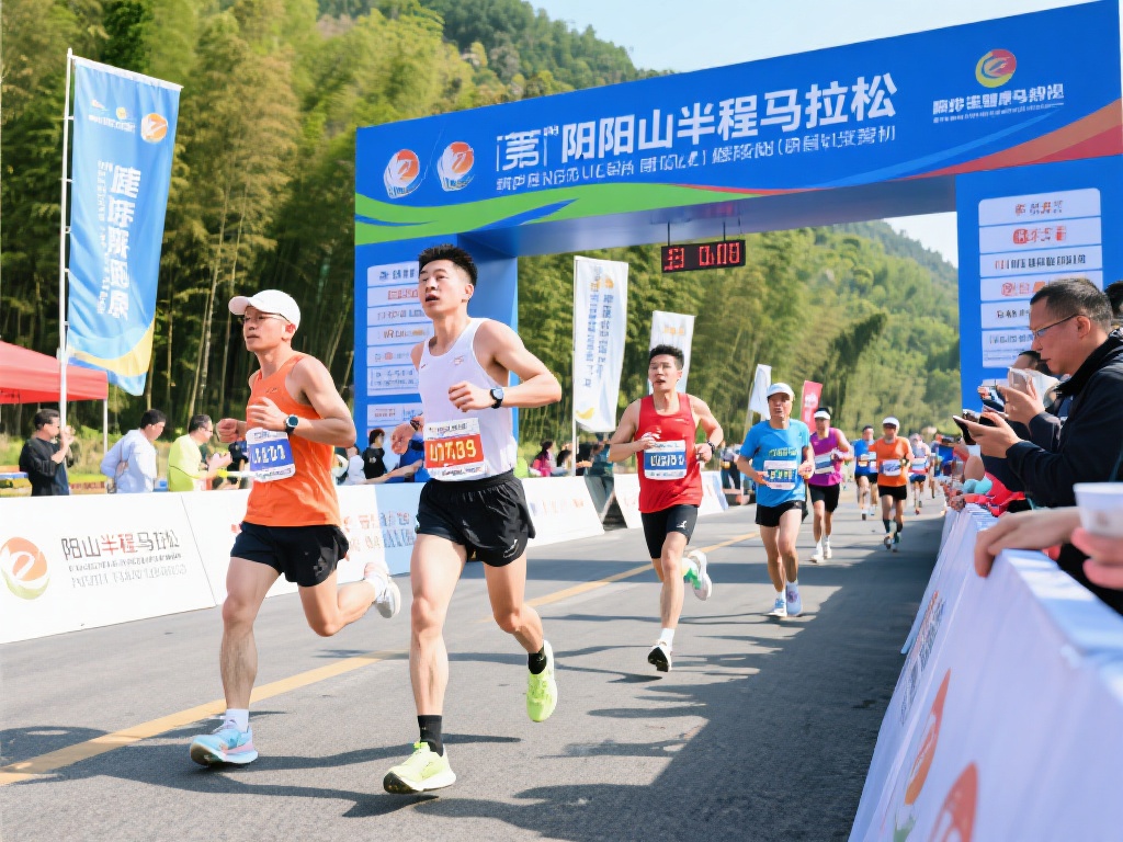 激情四射,阳山半程马拉松鸣枪盛大开跑 本次阳山半程马拉松用脚步连接人与自然,用